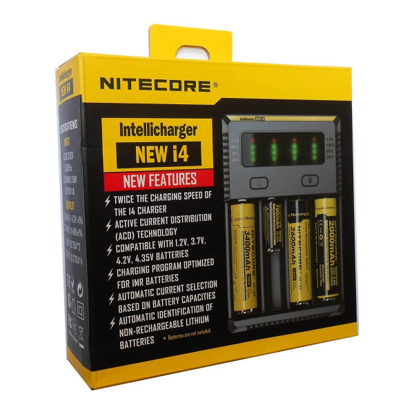 Chargeur NITECORE New I4 pour 4 accus Nitecore