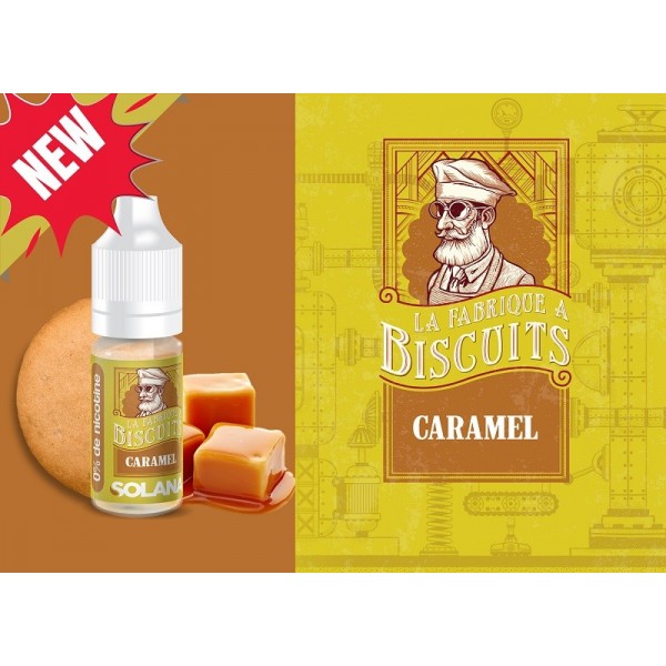 E liquide FABRIQUE A BISCUITS Caramel by SOLANA 10ml Solana - La Fabrique à Biscuits