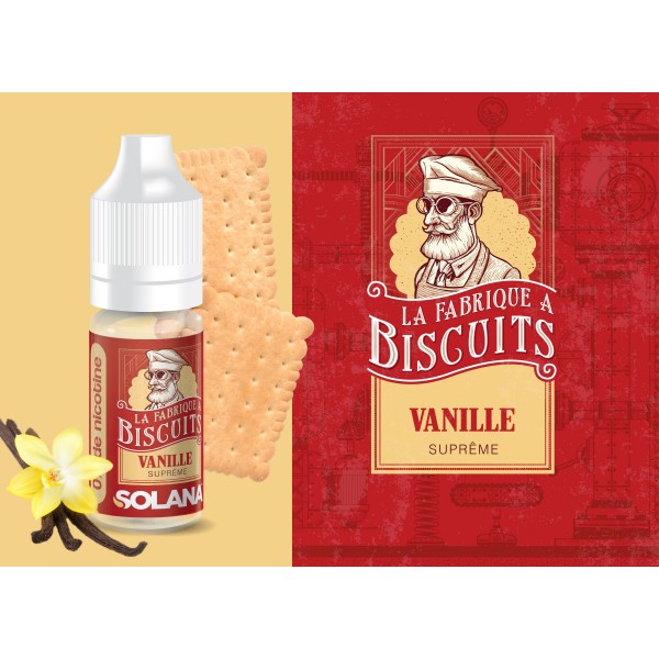 Concentré SOLANA Fabrique à Biscuit Vanille 10ml Solana - La Fabrique à Biscuits