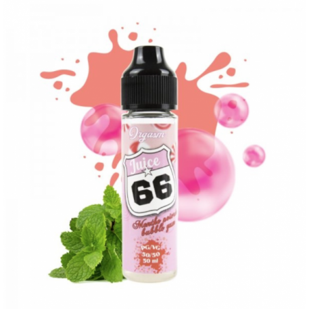 E-Liquide JUICE 66 Menthe Poivrée Bubble Gum 50ml - ORGASM Juice 66