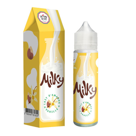 E Liquide MILKY Lait Amande Vanille 50ml - Le Coq Qui Vape Le Coq qui Vape