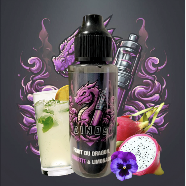 E-Liquide DINOS Fruit du Dragon Violette Limonade 100 ml