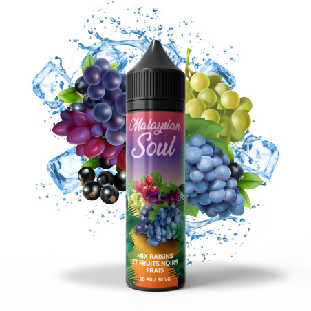 E Liquide MALAYSIAN SOUL Mix Raisins Fruits Noirs Frais 50ml Bobble