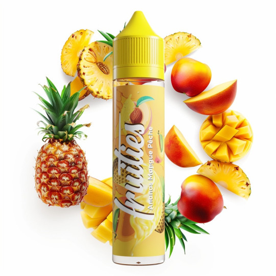 E Liquide FRUITIES Ananas Mangue Pêche 50ml - By BOBBLE Bobble