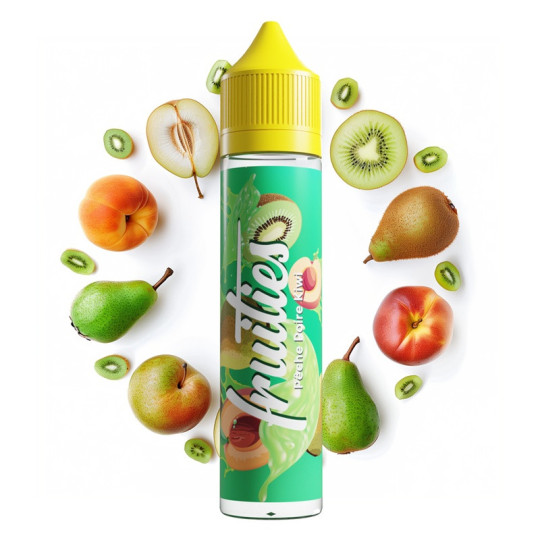 E Liquide FRUITIES Pêche Poire Kiwi 50ml - By BOBBLE Bobble