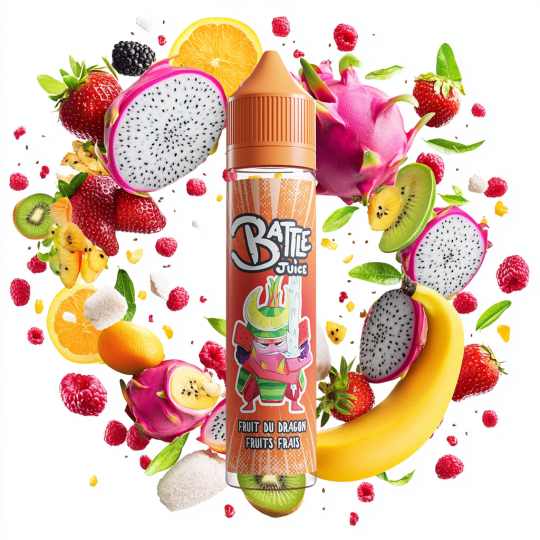 E Liquide BATTLE JUICE Fruit du Dragon Fruits Frais 50ml- By BOBBLE