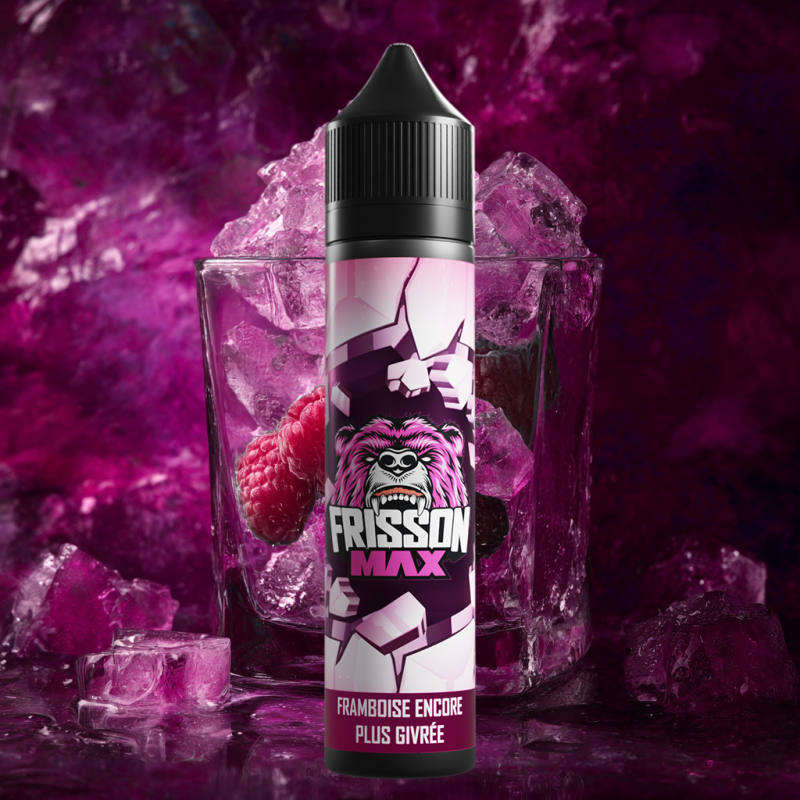 E Liquide FRISSON MAX Framboise Encore Plus Givre 50ml - By BOBBLE