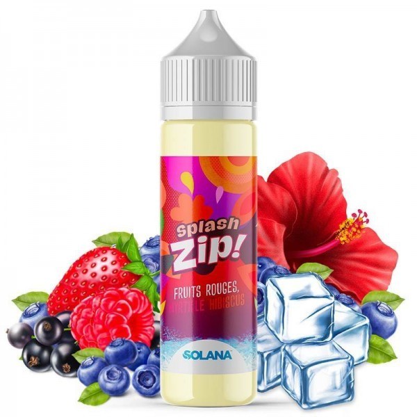 E liquide SPLASH Zip Fruits Rouges Myrtille et Fleur d'Hibiscus by SOLANA 50ml Solana