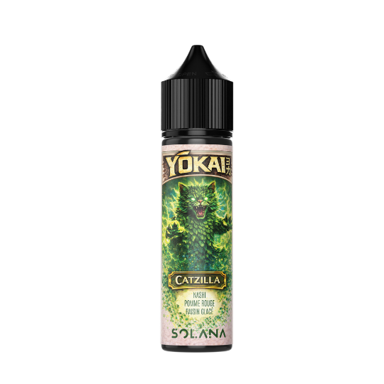 E-liquide Catzilla 50ml Yokaï par Solana | Nashi, Pomme & Raisin Glacé
