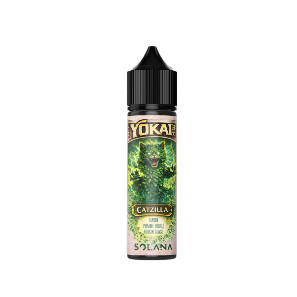 E-liquide Catzilla 50ml Yokaï par Solana | Nashi, Pomme & Raisin Glacé
